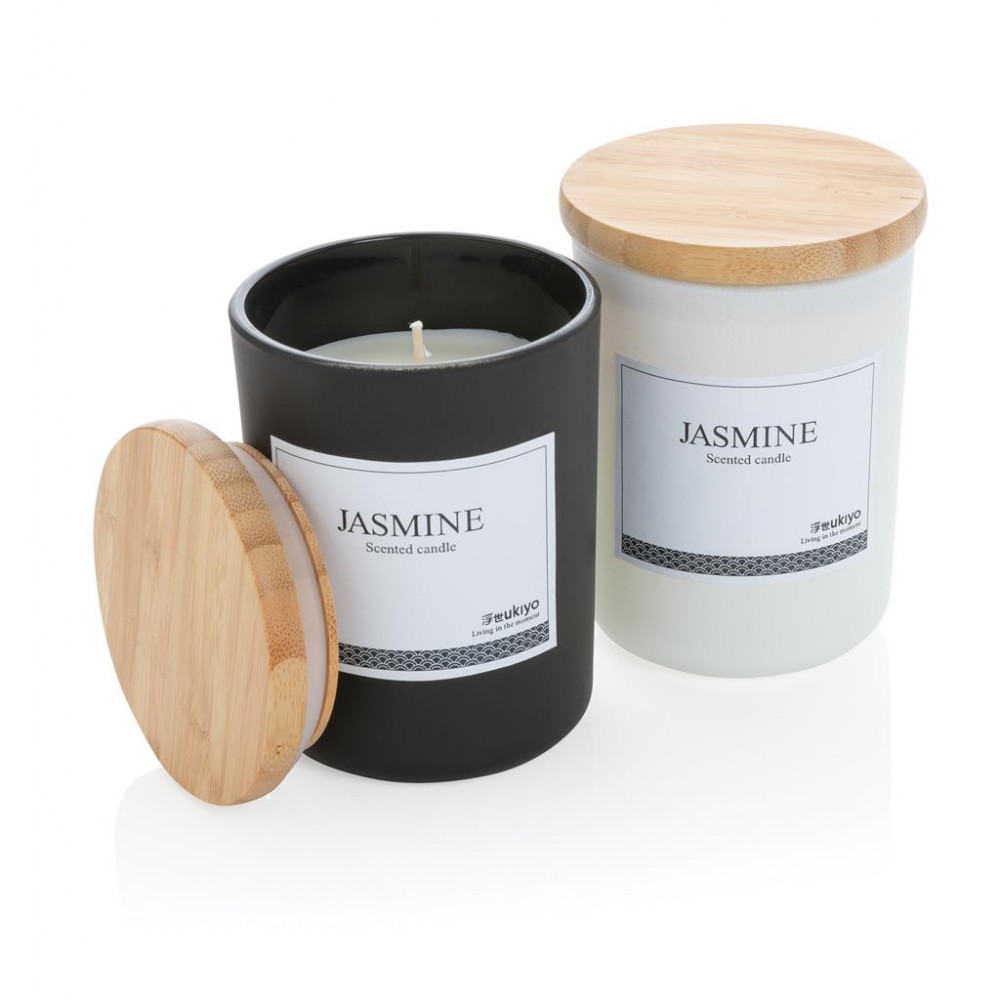 Scented candle bamboo lid